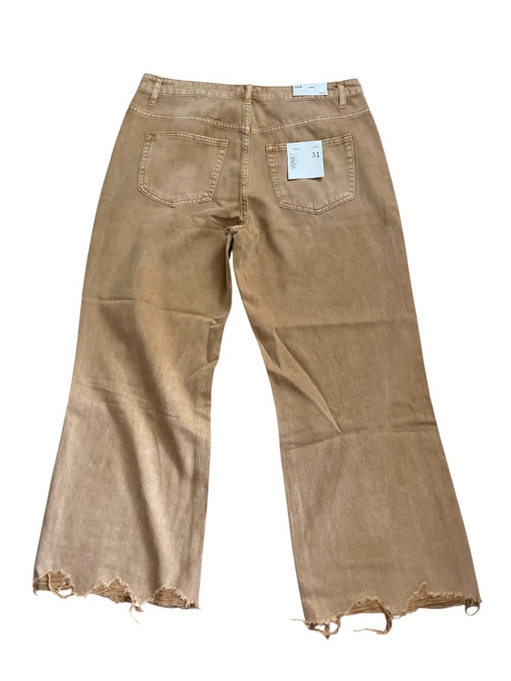 Vervet Leslie High-Rise Distressed Wide-Leg Cropped Jeans - Picture 5 of 7